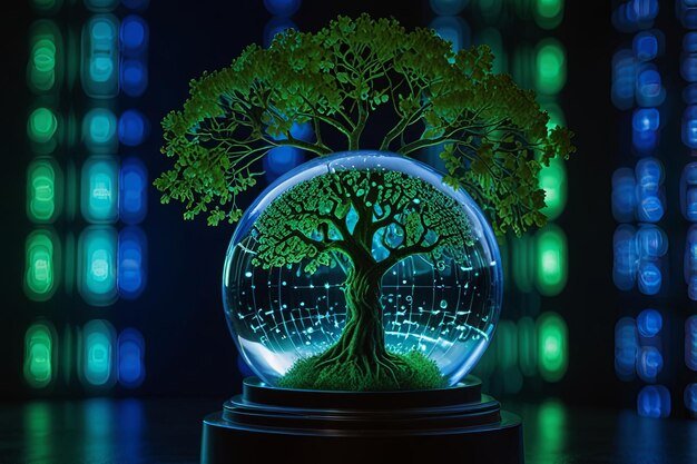tree-inside-clear-globe-with-tree-inside_969707-17877 AI Art  Worldwide Challenges Like Climate Change"